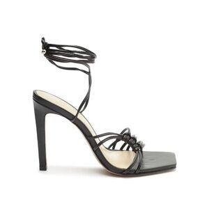 Shultz Black Strappy Heels